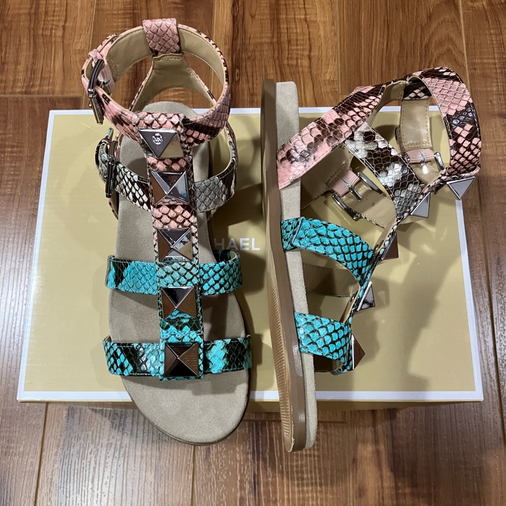 Michael Kors| Limited Edition Wren Gladiator Snakeskin Sandals